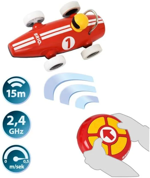 Brio - Voiture de course radiocommandee - Commande à distance - Jouet d'éveil Premier âge - Ravensburger - Dès 2 ans - 30388-1