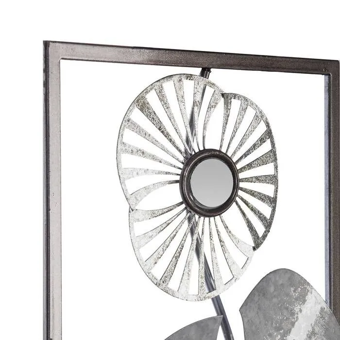 Décoration murale - ATMOSPHERA - Fleur - Métal - 25x61 cm - Multicolore - Design contemporain-1