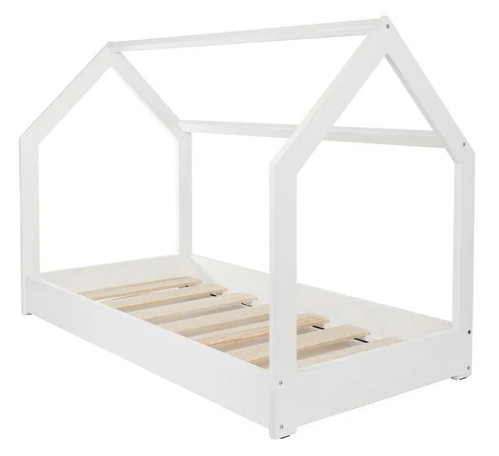 Lit pour enfant Cabane 2-en-1 en Bois Naturel (190x90cm) : Un Univers de Jeu et de Repos-0
