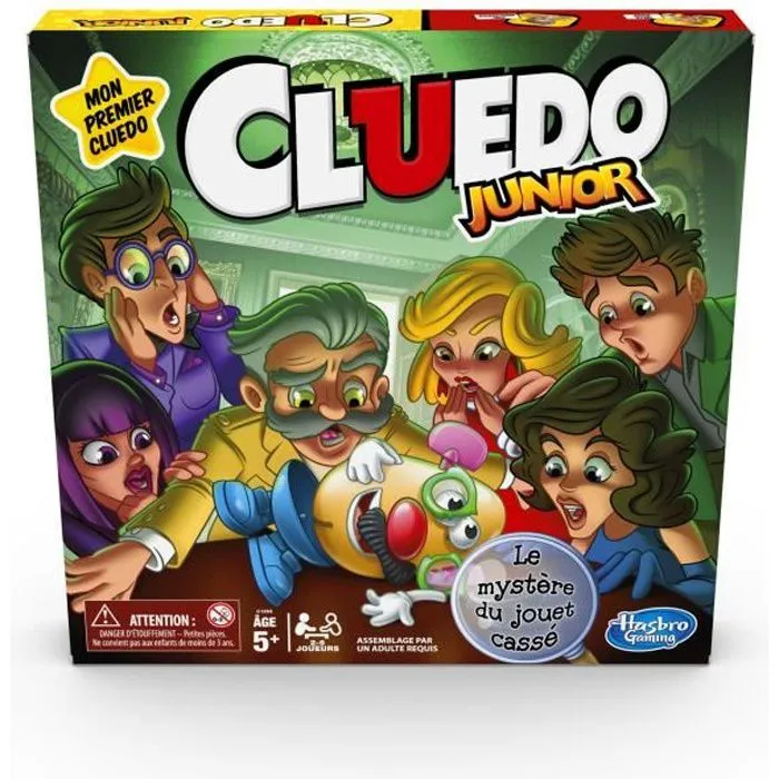 Cluedo - Junior - Jeu de plateau - pour enfants - à partir de 5 ans - Le mystère du jouet cassé-0