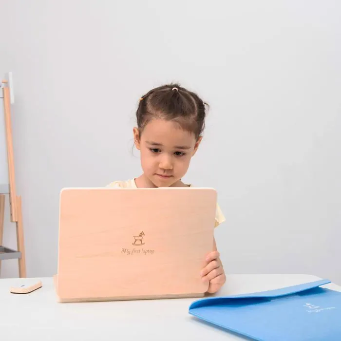 Jouet éducatif - New Classic Toys - Mon premier ordinateur portable - Bois certifié FSC - 3 ans et plus - Mixte-3