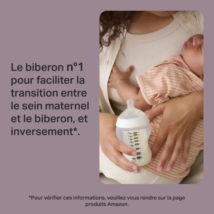 Tommee Tippee - Biberons Coffret Naissance Natural Start, Anti-Colique, Auto-stérilisant, Rose-1