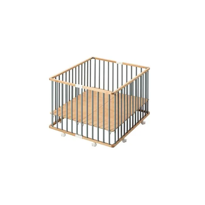 Combelle - 163016 - Parc pliant carré Gaby Hybride Bleu Gris-0