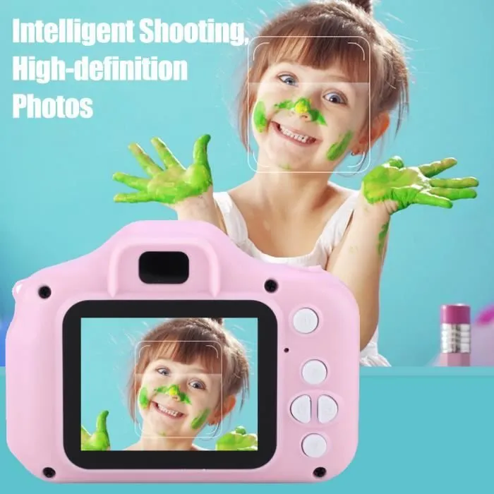 Appareil Photo Numérique HD Caméra Vidéo pour Enfants IPS Écran Couleur Portable(Rose) Vente Chaude-1
