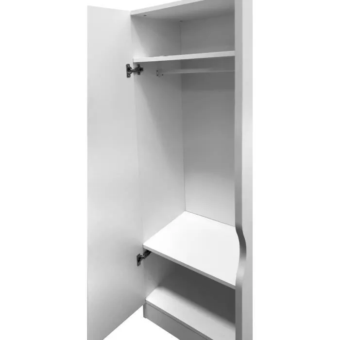 Armoire blanche deux portes Roma /motif Hiboux/-3