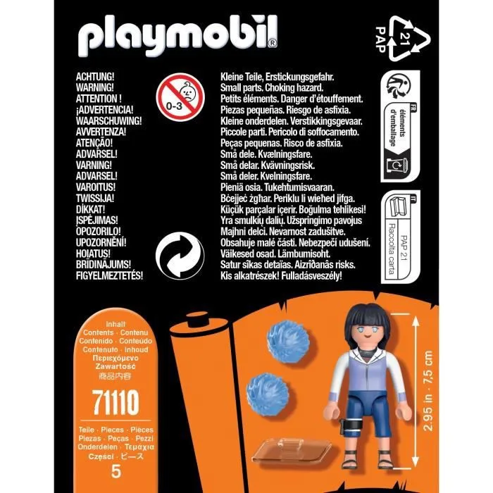 PLAYMOBIL - Naruto Shippuden - Hinata - Figurine de ninja avec accessoires-3