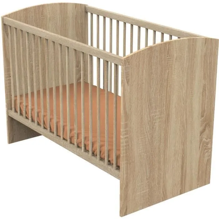 Chambre duo bébé - SAUTHON - Sam Chêne doré - Lit bébé 120 x 60 cm et commode à langer-2