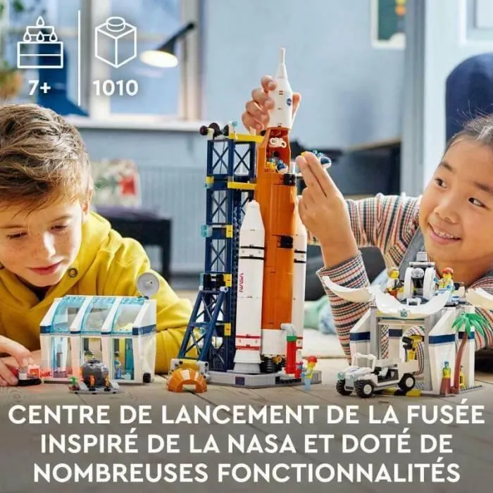 LEGO® City - La Base de Lancement de La Fusée - Vaisseau Spatial Enfants - 60351-2