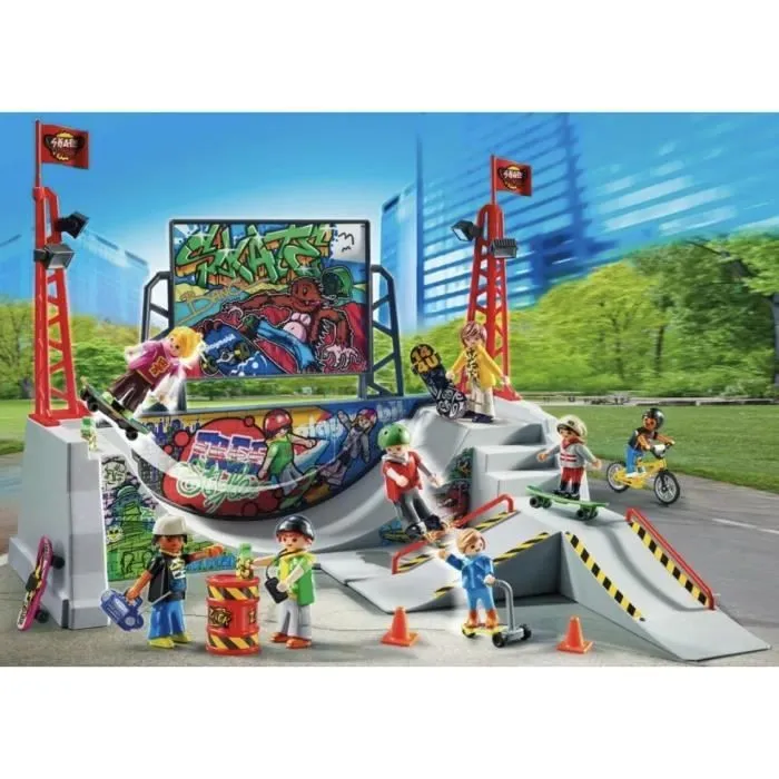 Playmobil City Action - Piste de skate 70168 - 68 pièces - Pour enfants de 4 ans et plus-1