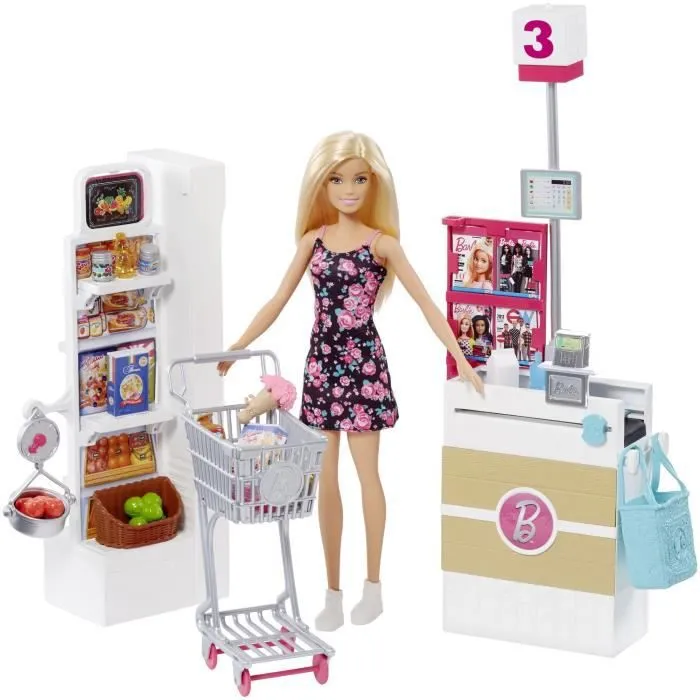 BARBIE Mobilier Barbie au Supermarché-0