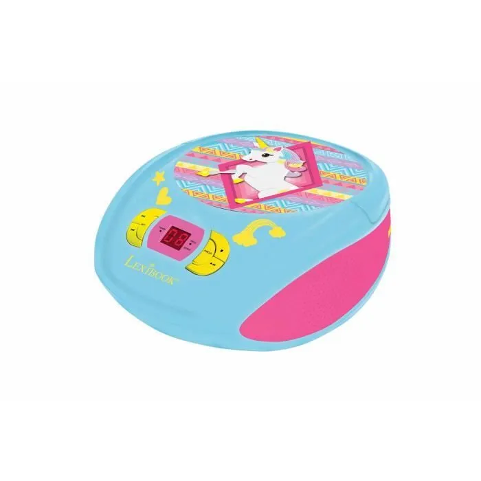 Lecteur CD portable Design Licorne - Port USD, fonction Aux-In, Prise Micro-1