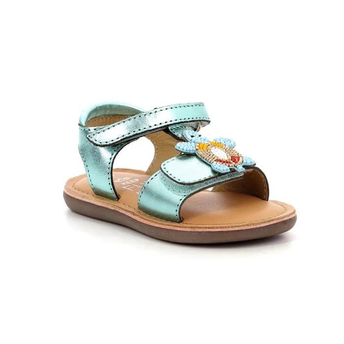 MOD 8 Sandales Cloonimals Bleu turquoise+tortue-1