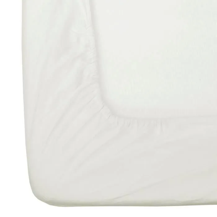 Drap-housse - Homescapes - 150 x 200 cm - Flanelle 180 g/m² - Couleur crème - Bonnet 40 cm-1