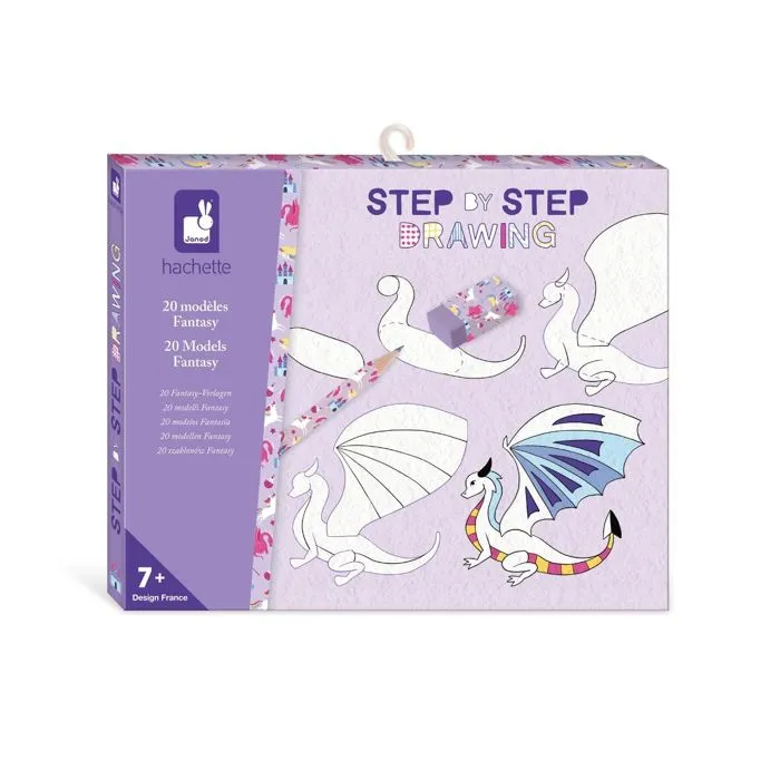 Kit Dessin Enfant - JANOD - Step by Step Drawing - 20 Modèles - 25 Feuilles - Dès 7 ans-3