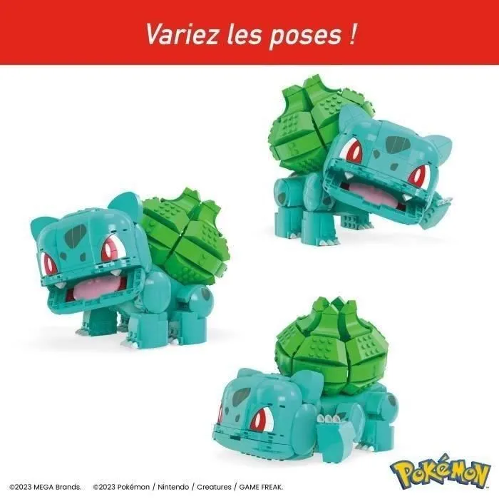MEGA-Pokémon-Bulbizarre Géant, 1 figurine articulée (355 pcs) HNT96-1