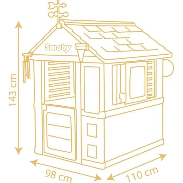 Smoby - Maison enfant 4 Saisons - Cabane éducative - Activités ludique sur le thème de la Météo - Fabriqué en France-4