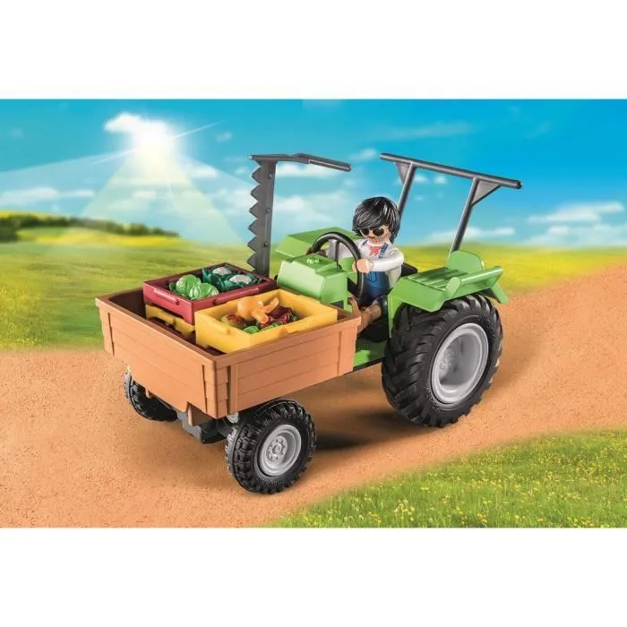 PLAYMOBIL 71249 Tracteur avec remorque, Country La Ferme, 42 pièces, Dès 4 ans-2
