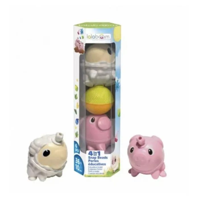 Perles éducatives Lalaboom - Mouton et cochon - 6 pcs-2