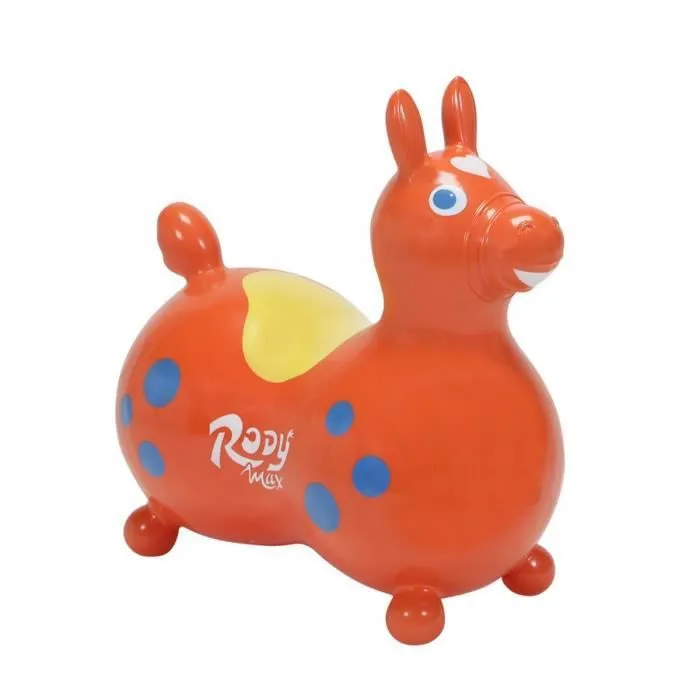 Poney Rody Max en plastique pour enfant de 5 à 8 ans - Saniversum UG - Orange - Développement de l'équilibre-0