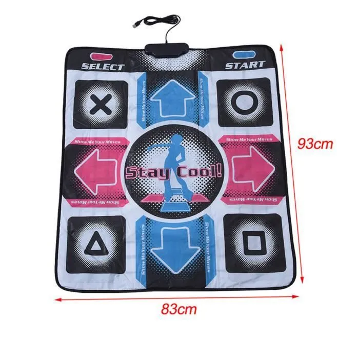 Danse tapis Simulateur de de danse pour ordinateur portable usb antidérapant Noir Z12397-0