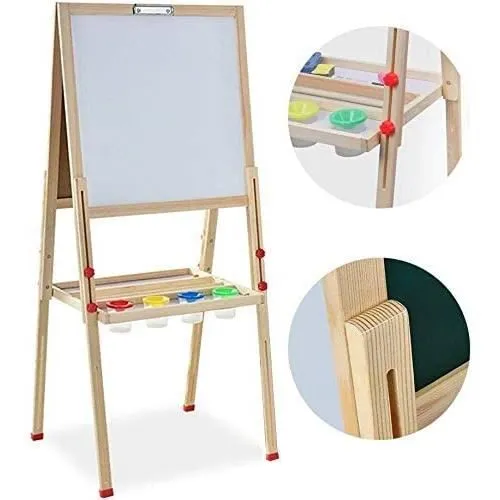Tableau évolutif - Enfant - Réglable - Pliant - Bois - Double face-1