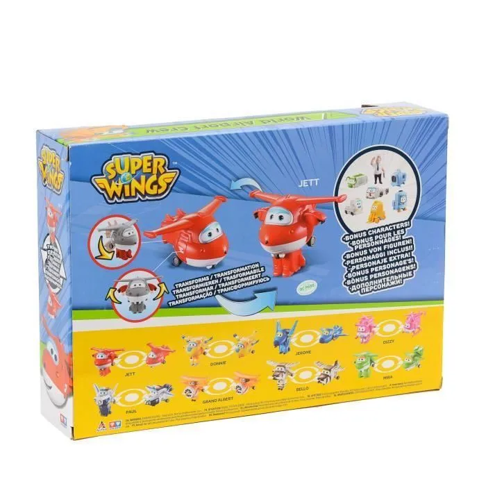 Coffret Figurines Super Wings Collector de 8 Transform'a'bot + 7 figurines "WORLD AIRPORT CREW" Saison 1-1