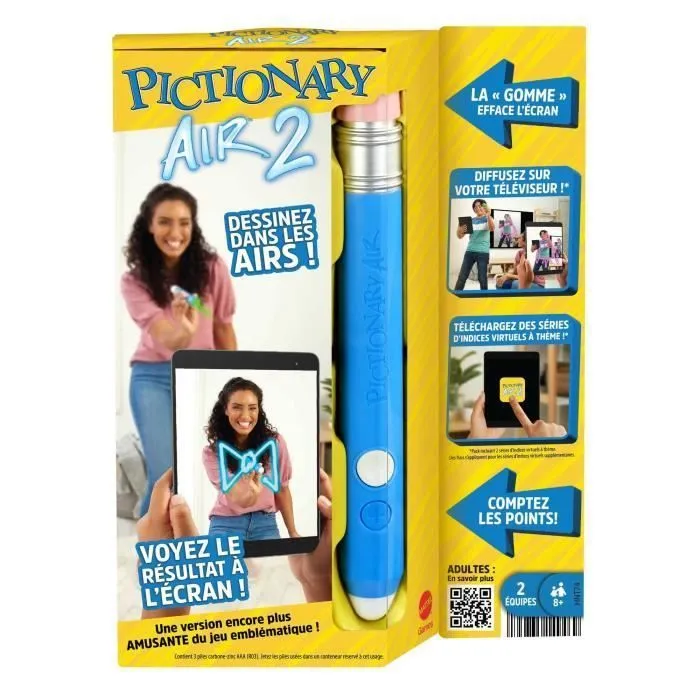 Mattel Games - Pictionary Air 2-Jeu pour enfants, adultes, famille HNT74-0