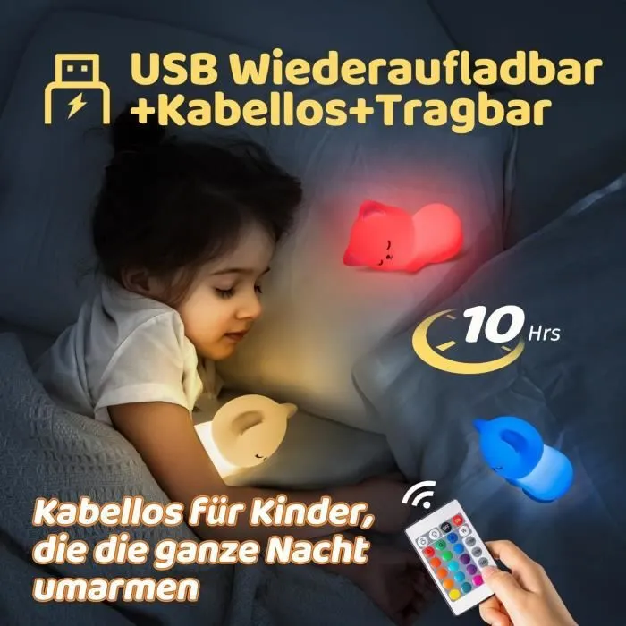 Veilleuse Enfant Rechargeable One Fire-3