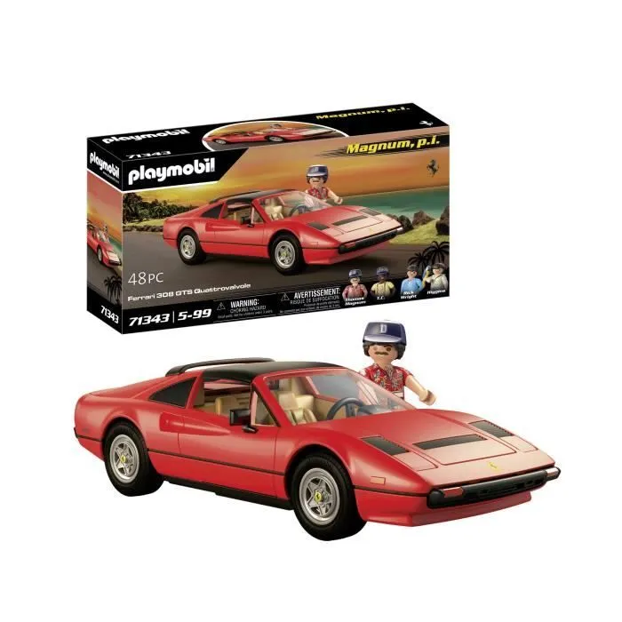 PLAYMOBIL 71343 Magnum Ferrari 308GT, Classic cars, Adulte, Voiture de collection, 48 pièces-2