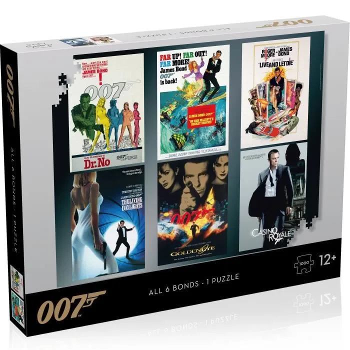Puzzle James Bond Acteurs Iconiques 1000 pièces - Winning Moves-0