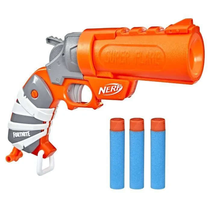 NERF - Fortnite - Blaster à fléchette Flare - 3 fléchettes Nerf Mega AccuStrike - Poignée d'amorçage-0