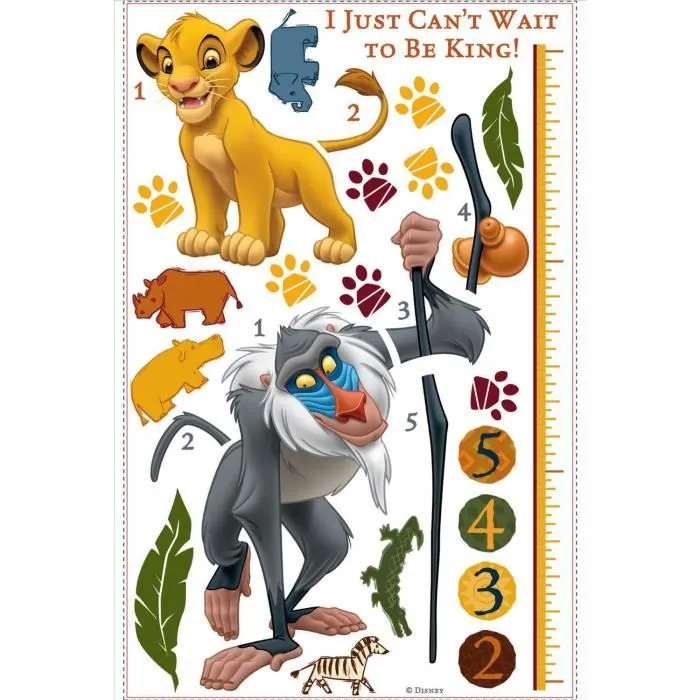 Stickers géant Toise Le Roi Lion Disney-1