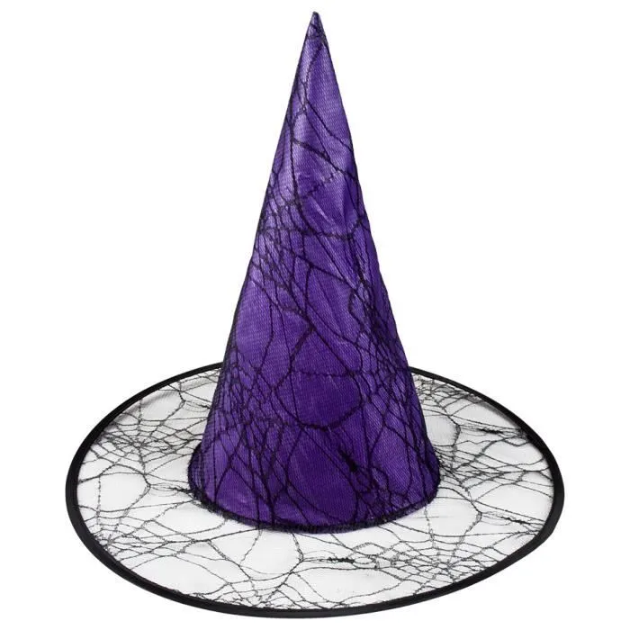 Boland chapeau de sorcière Wicca 40 cm polyester transparent/violet taille unique-0