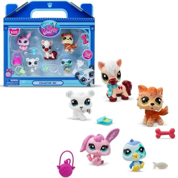 Pack de 5 Pets - BANDAI - Littlest Pet Shop Montagne - Animaux à collectionner-0