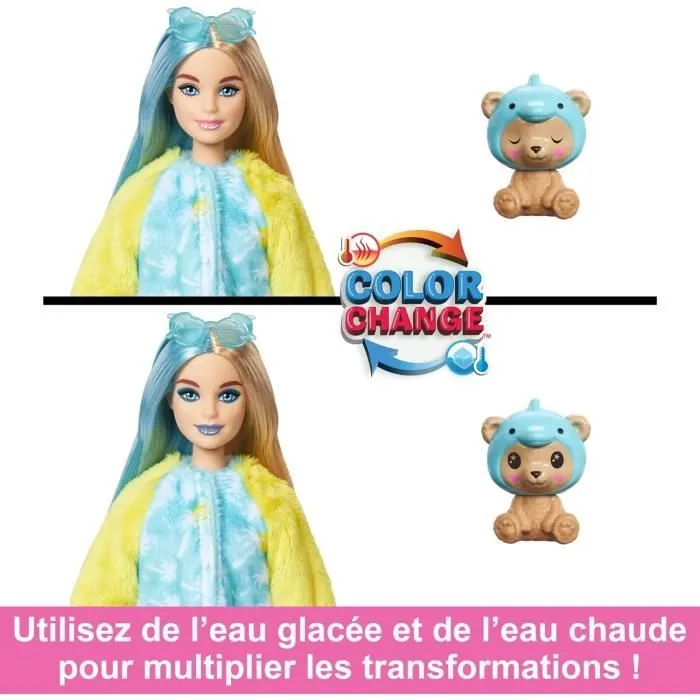 Barbie-Cutie Reveal-Poupée sur le thème des costumes, ourson dauphin HRK25-2