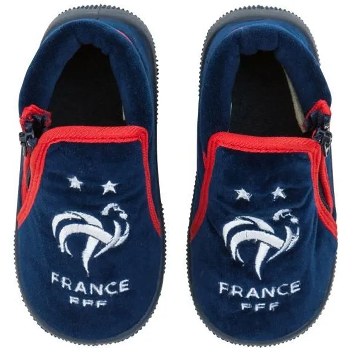 Chaussons bébé - Equipe de France de Football - FFF - Polyester - Gomme - Bleu-0