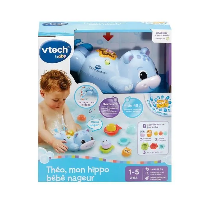 VTECH THÉO, MON HIPPO BÉBÉ NAGEUR-1