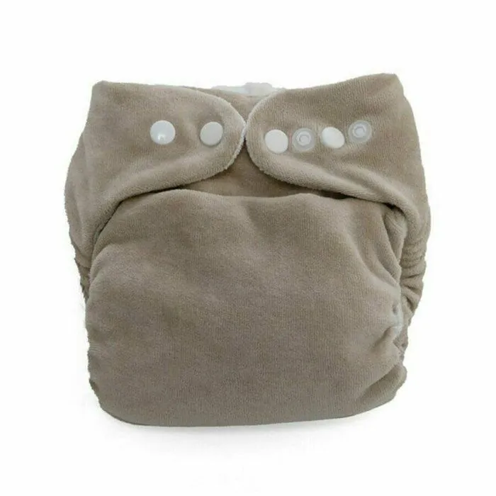 P'tits Dessous - Couche lavable So Bamboo Caillou insert blanc - Taille 1-0