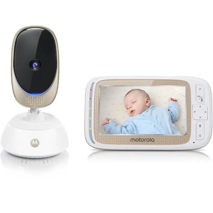 Motorola Comfort 85 Connect Babyphone Vidéo avec Zoom, Wi-Fi, Ecran Couleur 5,0", Vision Nocturne,Talkie walkie, Température-0