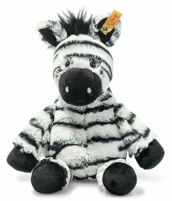 Peluche Steiff - 069109 - Zebra Soft Cuddly Friends zebre Zora, , Blanc/Noir, 30 cm-0