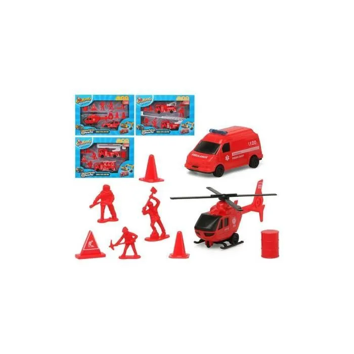 Jeu de Véhicules Rouge 119350 - BigBuy Fun - 3 ans - Voiture Jouet - Couleur Rouge-0