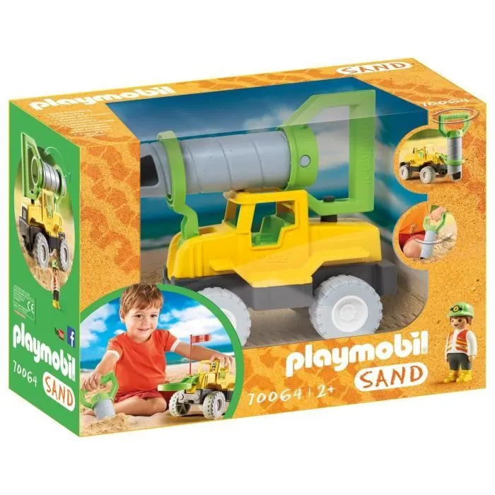 Camion avec foreuse - PLAYMOBIL Sand - PLAYMOBIL - Pour jouer dans le sable avec vos tout-petits-0