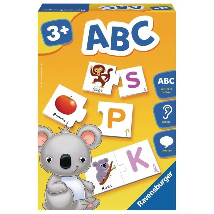 Jeu éducatif ABC - RAVENSBURGER - 3 ans et + - Intérieur - Vert - Mixte-1
