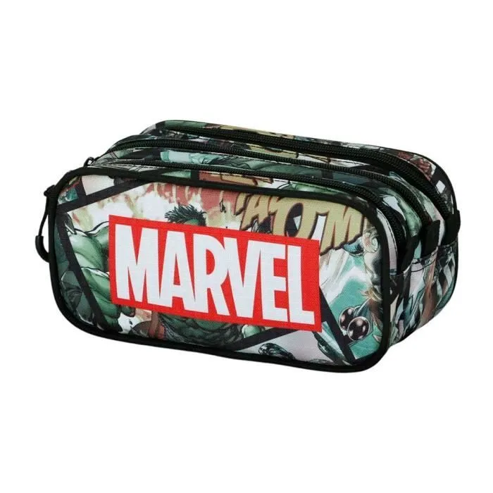 Trousse scolaire - Marvel - Avengers React - Multicolore - Taille Unique - 3 compartiments zippés-0