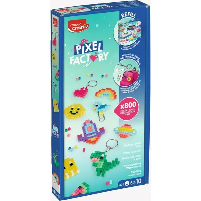 Recharge Perles à Eau Pixel Factory - Maped Creativ - Kit pour Création Accessoires, Loisirs Créatifs dès 6 ans-1