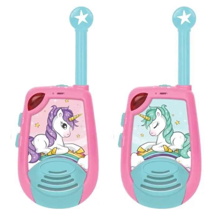 Talkie-Walkies Licorne - LEXIBOOK - Portée 4km - Fonction lumière morse - Design Licorne-0
