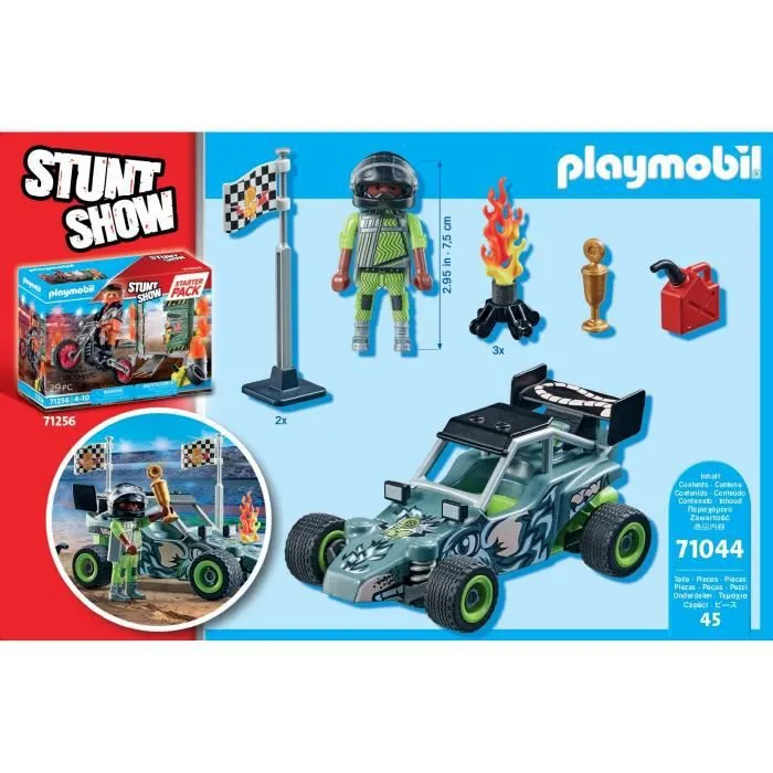 PLAYMOBIL - 71044 - Promo Pack - Stuntshow Cascadeur et buggy-1