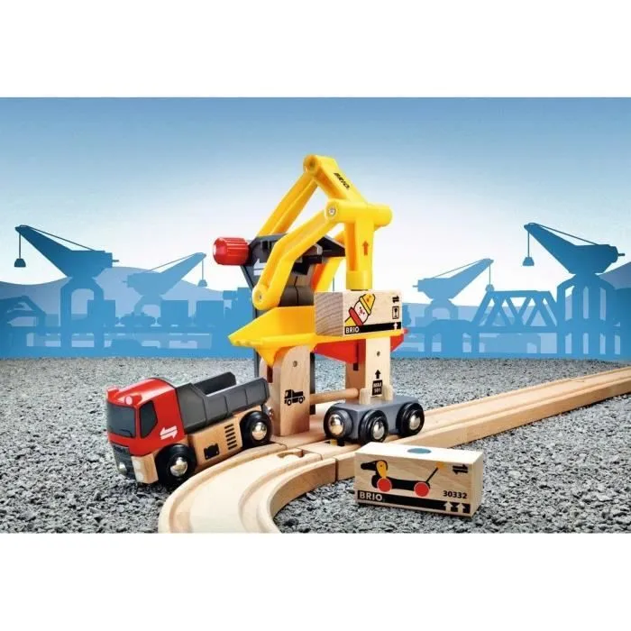 Brio World Grue de Chargement de Marchandises - Accessoire pour circuit de train en bois - Ravensburger - Mixte dès 3 ans - 33280-4