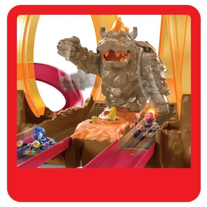 Hot Wheels - Mario Kart Coffret Course Chaotique au Château de Bowser - Circuit Petite voiture - 5 ans et + GNM22-3