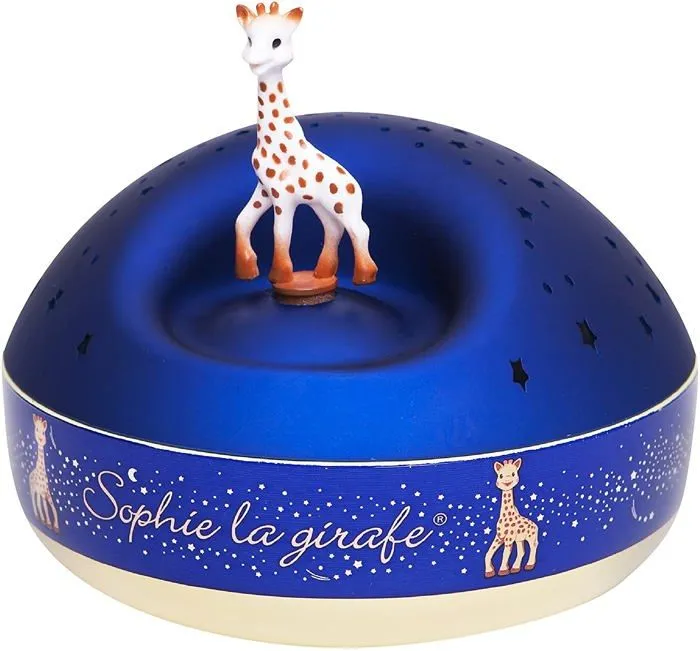 Veilleuse Projecteur d'Etoiles Musical Sophie La Girafe - TROUSSELIER - Ø12cm - Bleu - Piles-0
